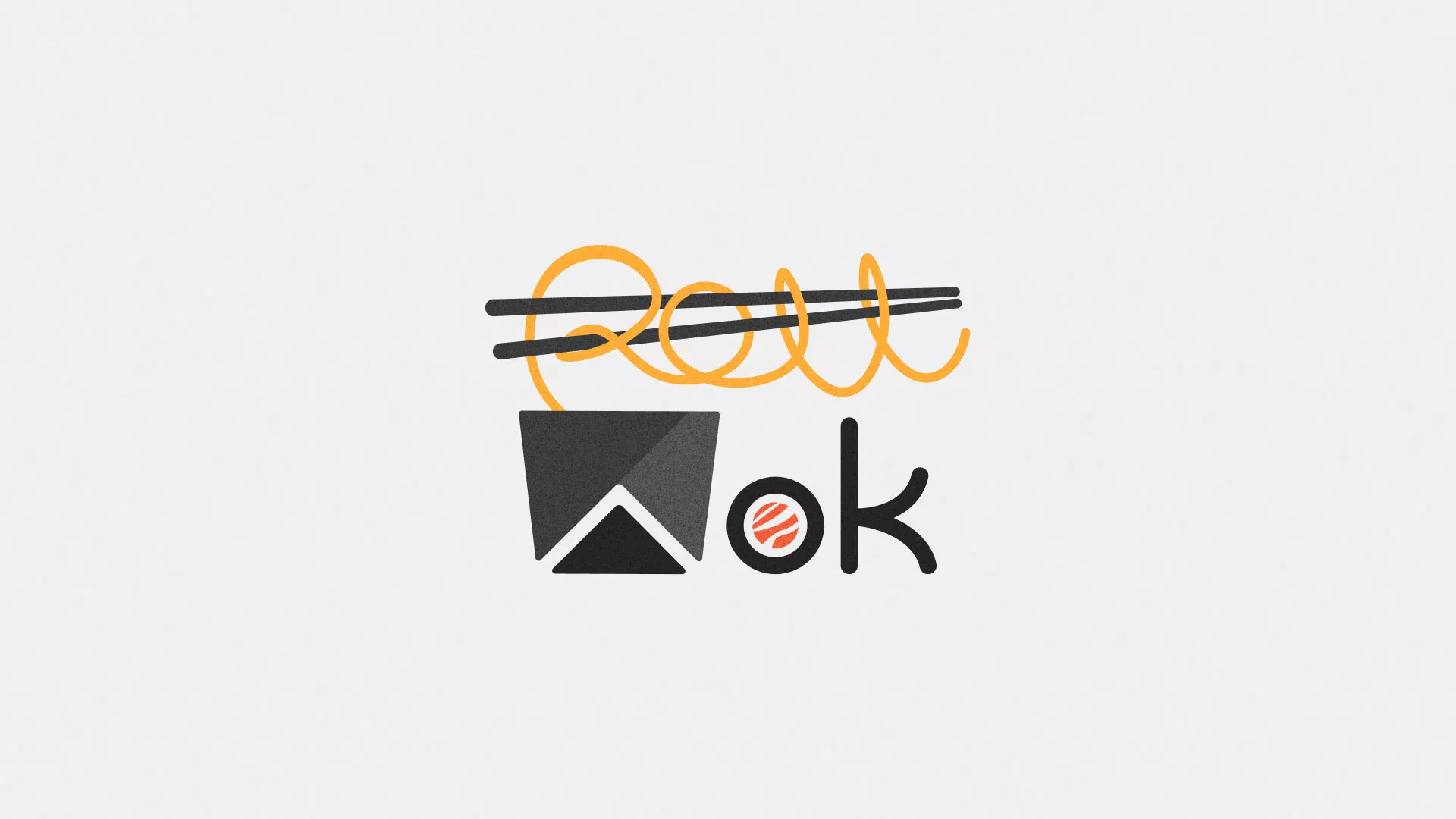 Разработка логотипа суши-бара «Roll Wok Club» в Михайловке